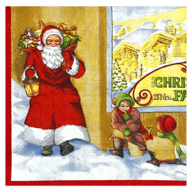 

20pcs/Pac 33cm 2-Ply Snow Winter Christmas Series Printed Colorful Paper Napkins Christmas Party Decoration Supplies Napkins