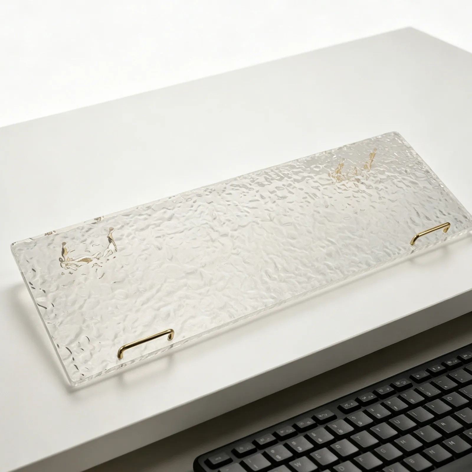 Acrylic Keyboard Stand Tilted Ergonomic Raised Desktop Display Rack Holder Office Desk Ventilated Mechanical Keyboard Stand view 2