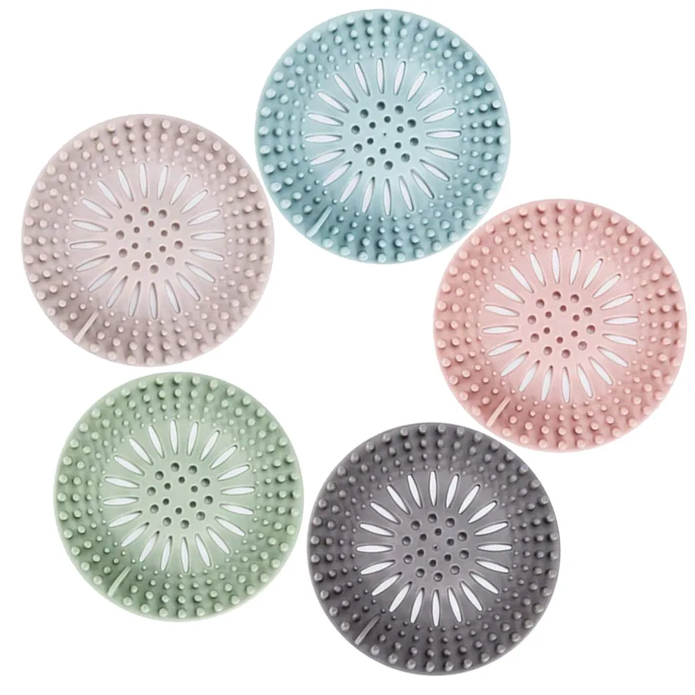 

5Pcs Thickened Silicone Sink Strainer for Kitchen Bathroom Laundry Utility Sinks Anti-Blocking Floor Drain Cover Efficient Food