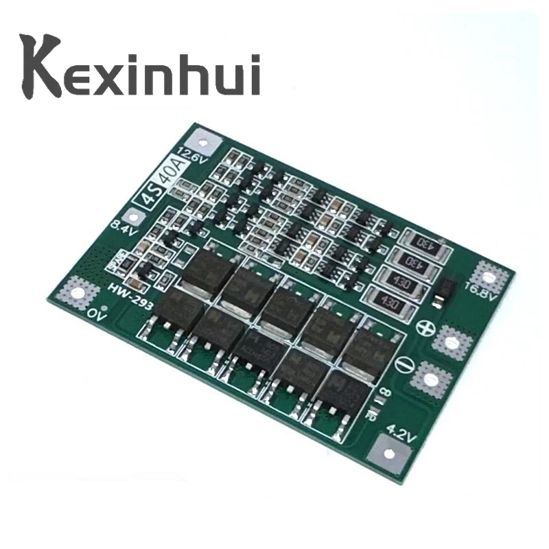 3S 4S 40A 60A Li-ion Lithium Battery Charger Protection Board 18650 BMS For Drill Motor 11.1V 12.6V/14.8V 16.8V Enhance Balance