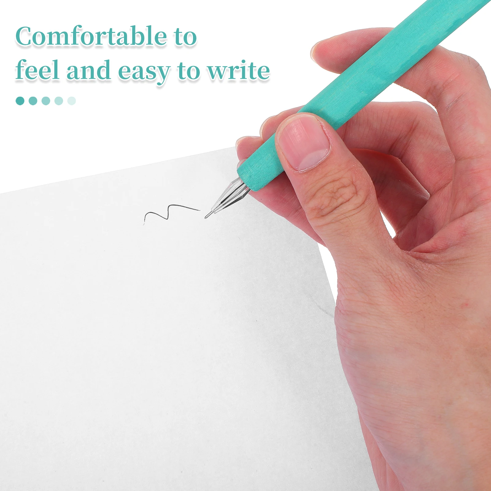 3 قطع من أقلام جل شجرة عيد الميلاد للعطلات، قبضة خشبية مريحة، كتابة سلسة لتزيين مكتب المكتب المدرسية، أقلام لطيفة للنساء #5