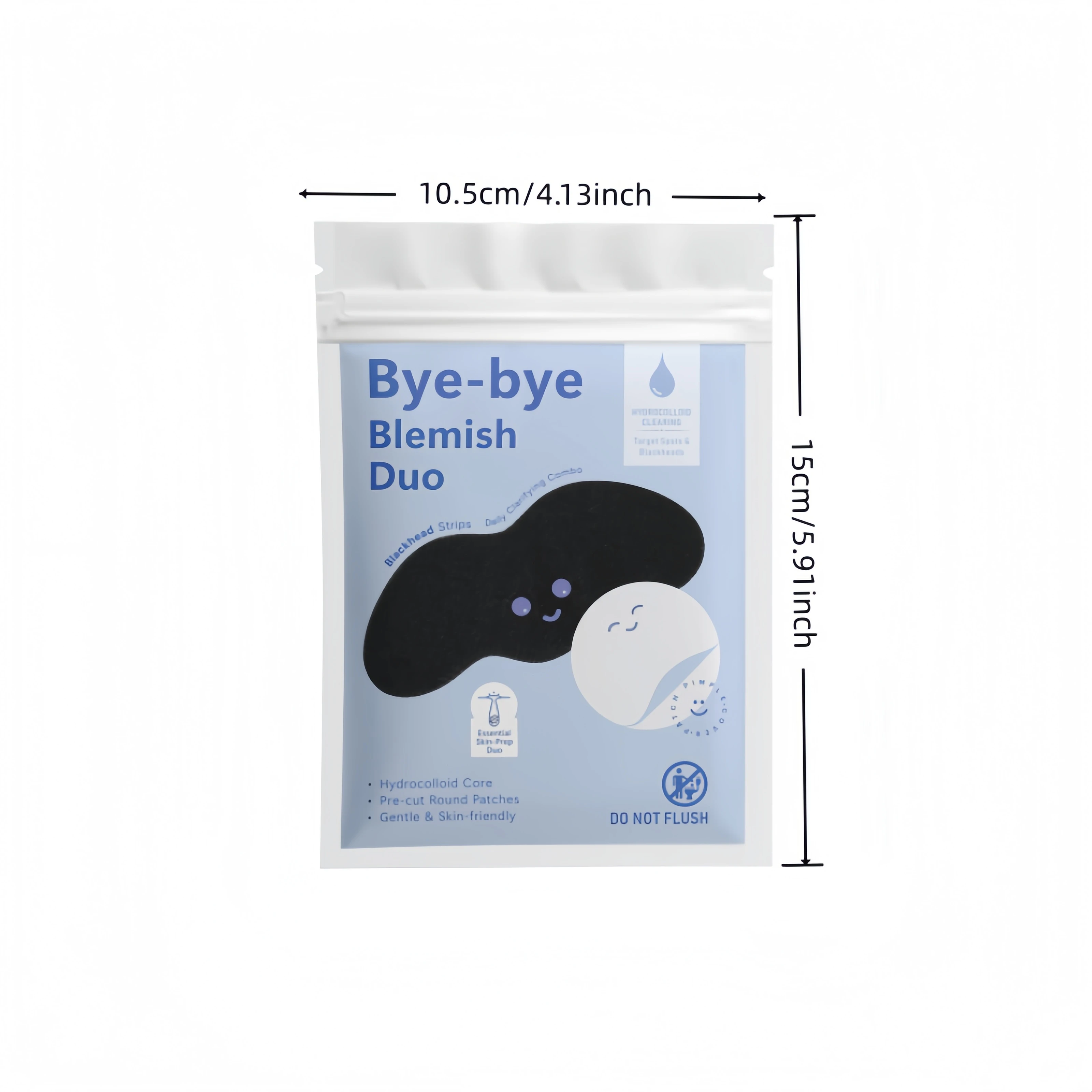 182/364Pcs Hydrocolloid Blemish Patches and Black Nose Strips Clear Round Spot Stickers Assorted Sizes Day Night Face Care Set