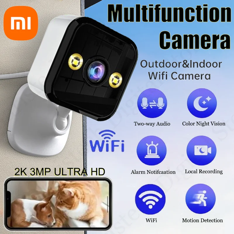 Xiaomi 2K HD Security Camera WiFi Monitor With Two-way Audio Infrared Night Vision Motion Detect Surveillance Multi-share View
