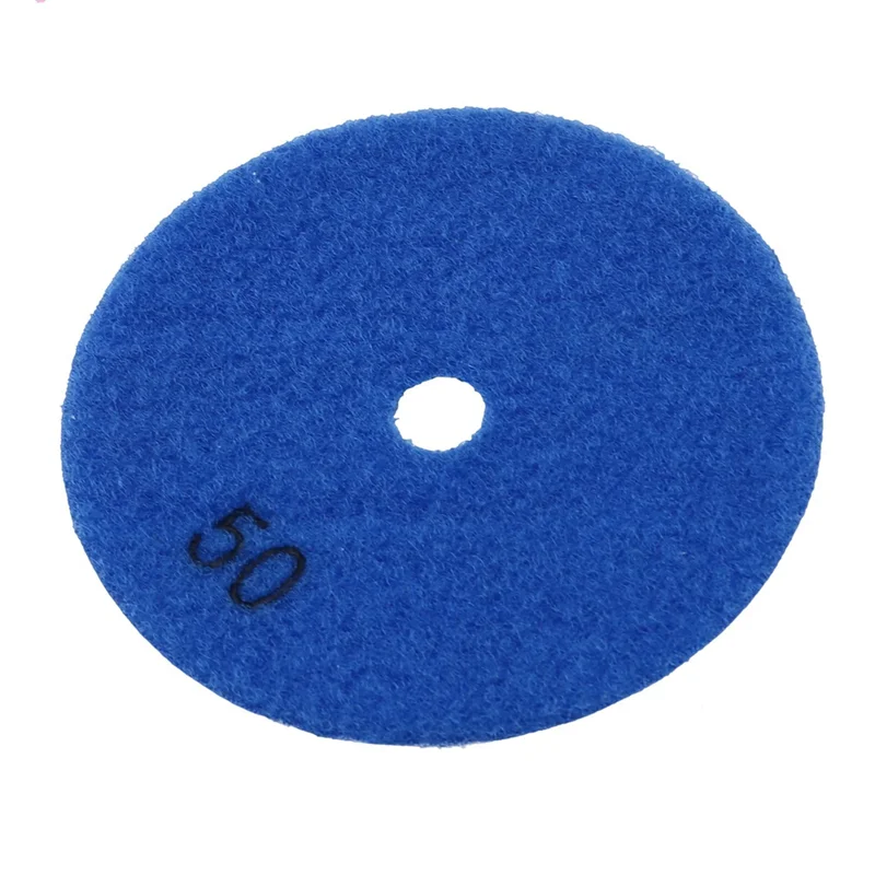 

AB42-30 Pcs 100 Mm Grit 50 Diamond Dry Polishing Pad Granite Marble Flexible Resin Sanding Disc Stone Polisher Disc