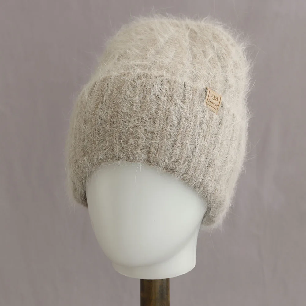 2025 new fashion Hot Selling Winter Hat Real Rabbit Fur Winter Hats For Women Warm Beanie Hats Women Solid Adult Cover Head Cap