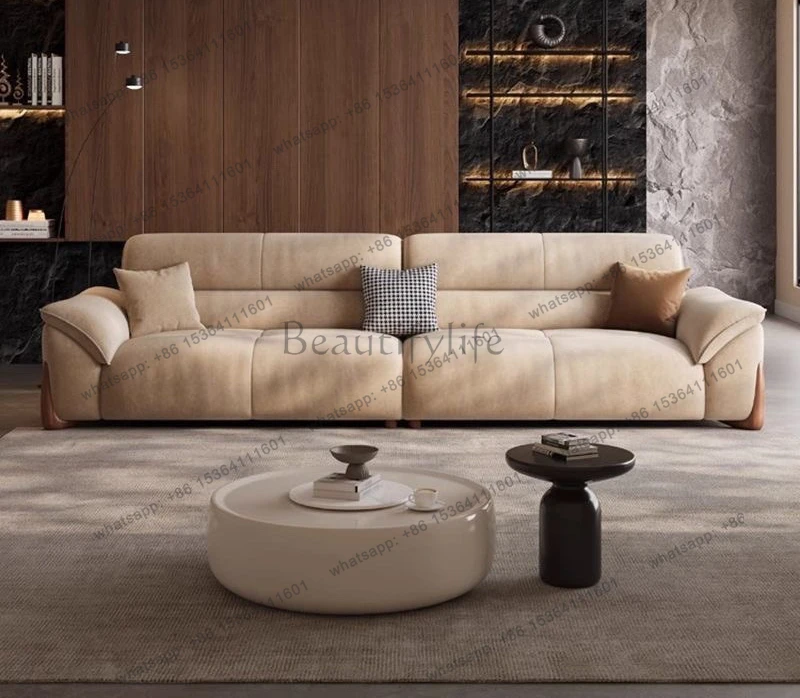 New fabric sofa size apartment modern simple matte cloth sofa