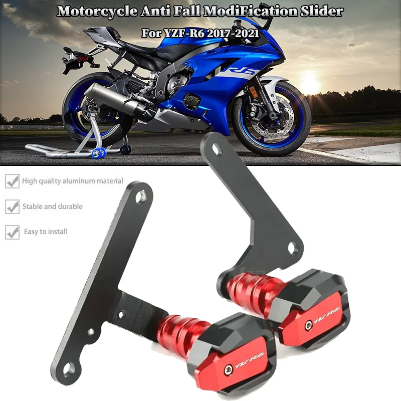 

Motorcycle Falling Protection Frame Slider Fairing Guard Crash Protector For YAMAHA YZFR6 YZF-R6 2017-2021 2020 2019 2018