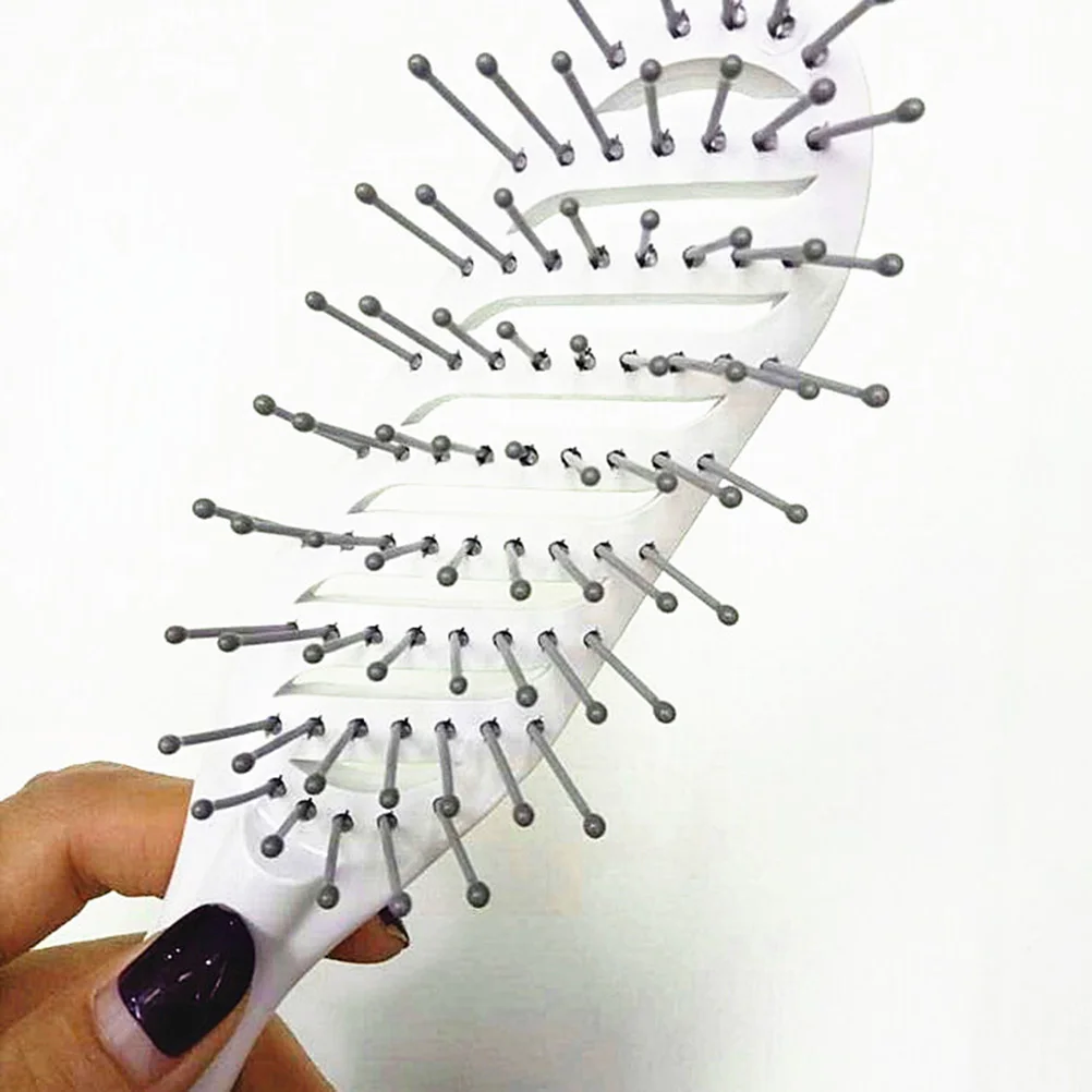 

2Pcs Professional Ribs Comb Curving Comb Moist Women Nylon Plastic Massage Hair Care Hair Styling Combs Beauty Accessories (Blac
