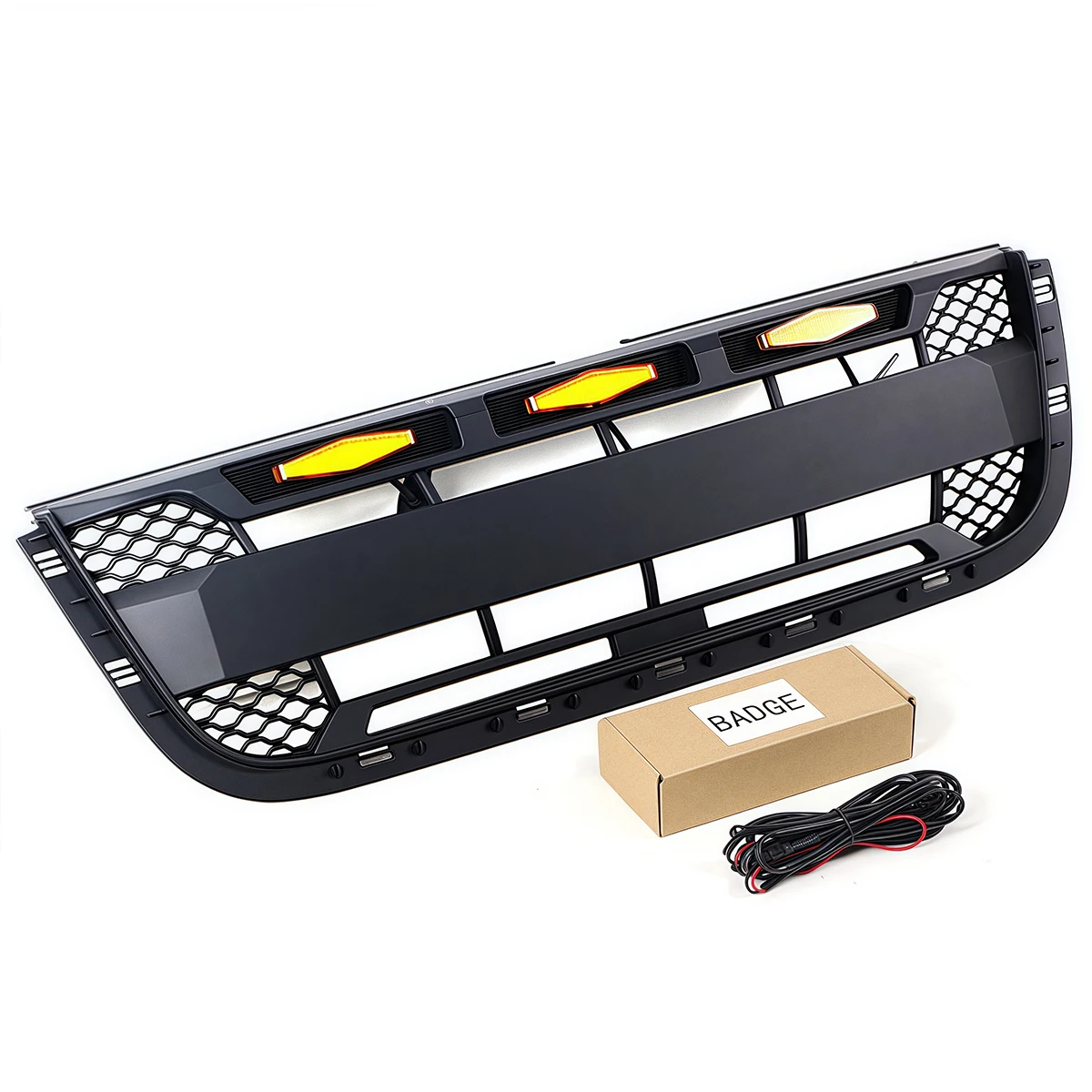 Przedni grill z oświetleniem pasuje do Ford Ranger 1998-2000 2001-2003 Czarny grill — zdjęcie 7