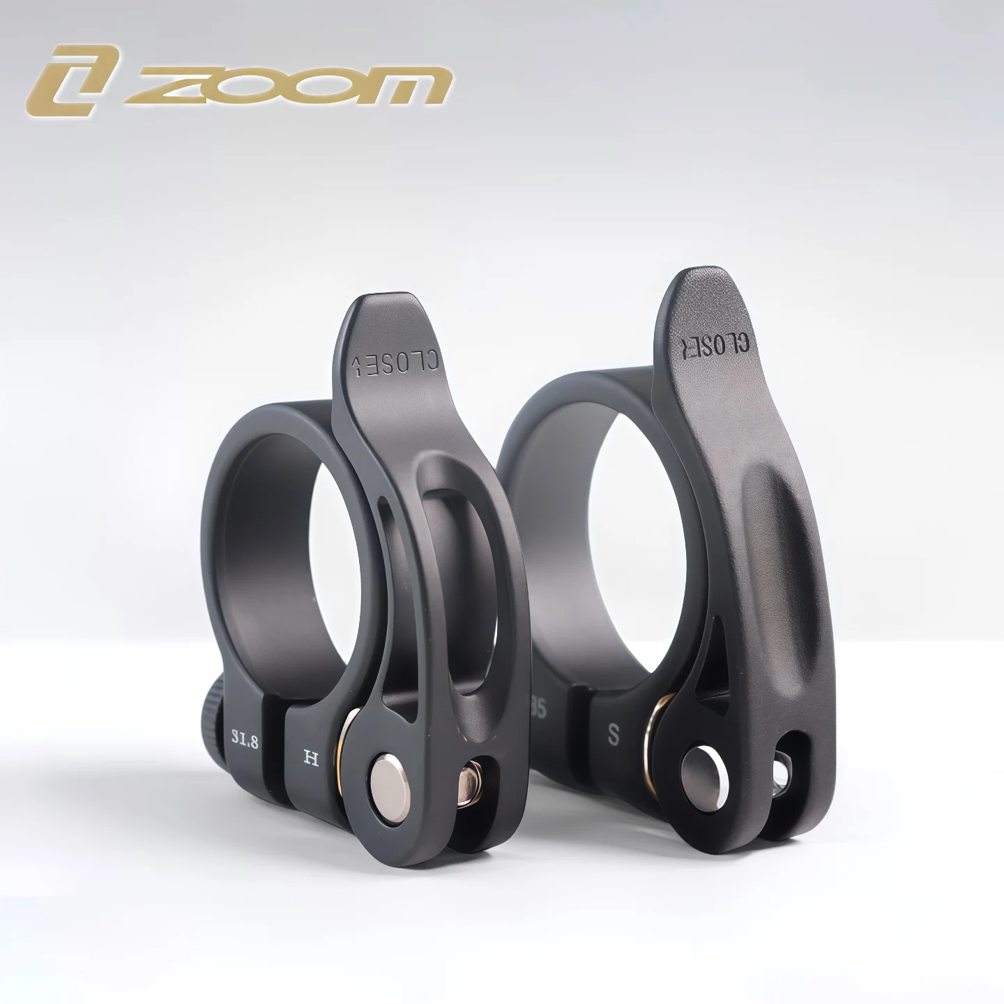 

ZOOM Bike Seat Post Clamp Quick Release Aluminum Alloy Bicycle Seatpost Saddle Lock The copper gasket is wear resistant31.8/35mm