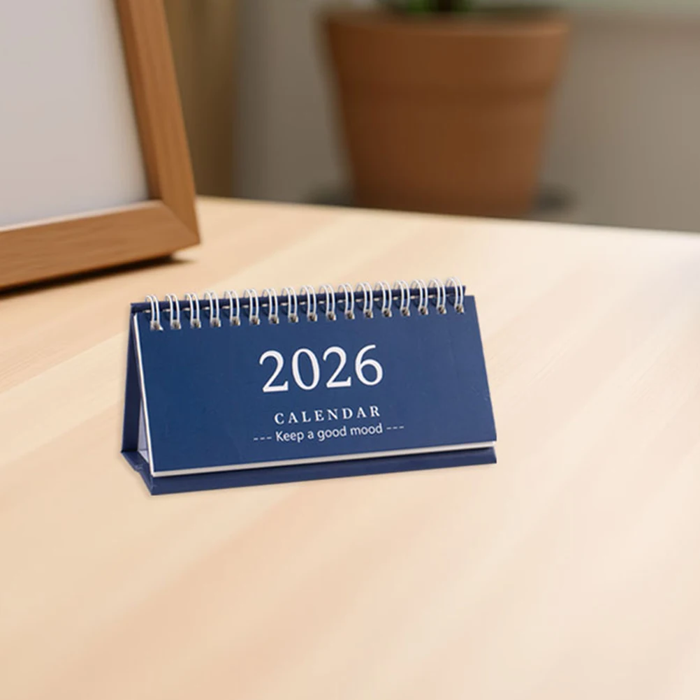 

4 Pcs Desk Calendar Desktop Mini Small Standing Turn The Page Daily Office Dated