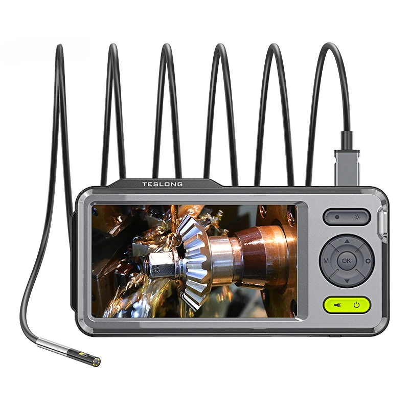 Teslong Smart 5MM Dual Lens Inspection Camara 1280*720P 5M Snake Cable HD Industrial Borescope Diagnostic Tool Endocope