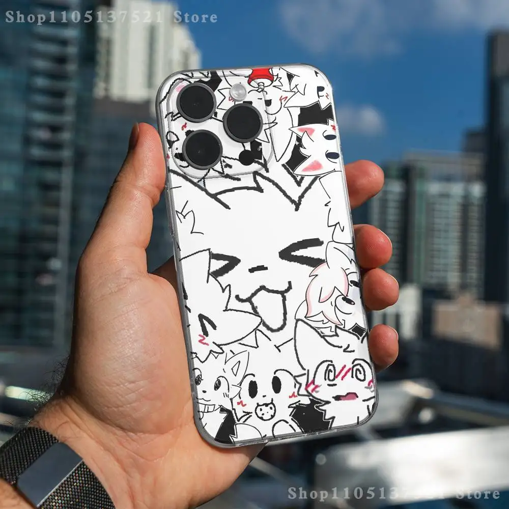 Simpatica custodia per telefono B-Boykisser per iPhone 17,16,15,14,13,12,11 Pro,Max,Plus,X,XS,XR,SE4,E Mini Cover morbida trasparente