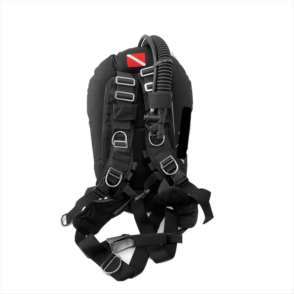 

A24I Scuba Diving Harness System Back Plate Diving Bracket for Snorkeling Adjustable Shoulder Straps Quick Release Buckles