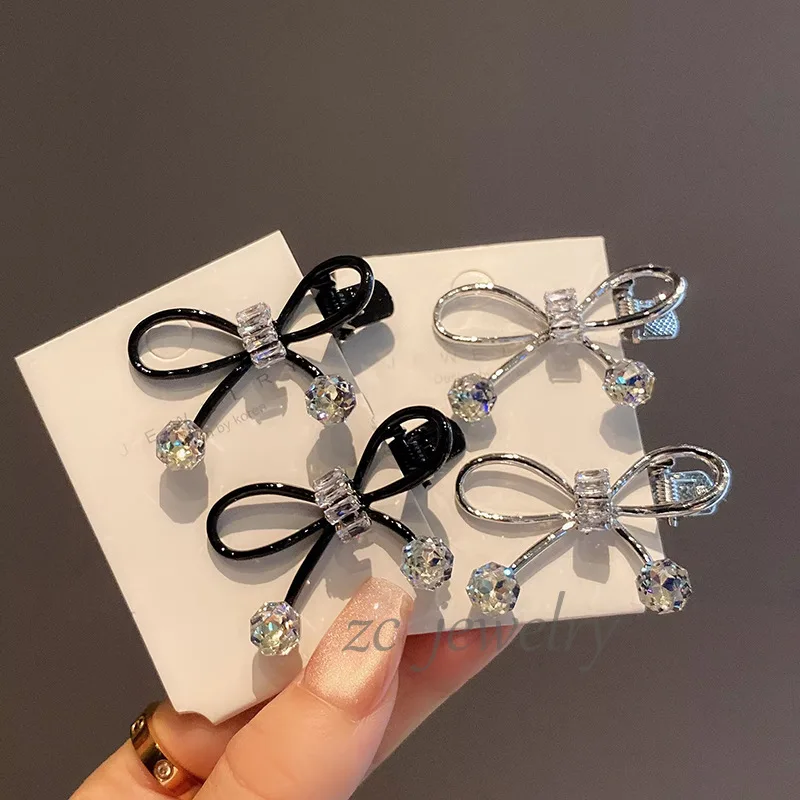 

High-end Sparkling Diamond Bow Hair Clip for Women, Niche Sweet Side Hairpin for Fine Hair2024New hair accessories