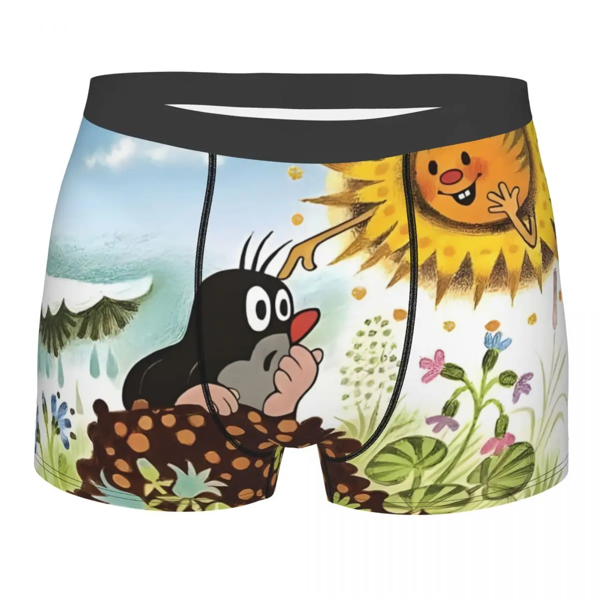 

Sun The Little Mole Underpants Cotton Panties Men's Underwear Comfortable Shorts Boxer Briefs