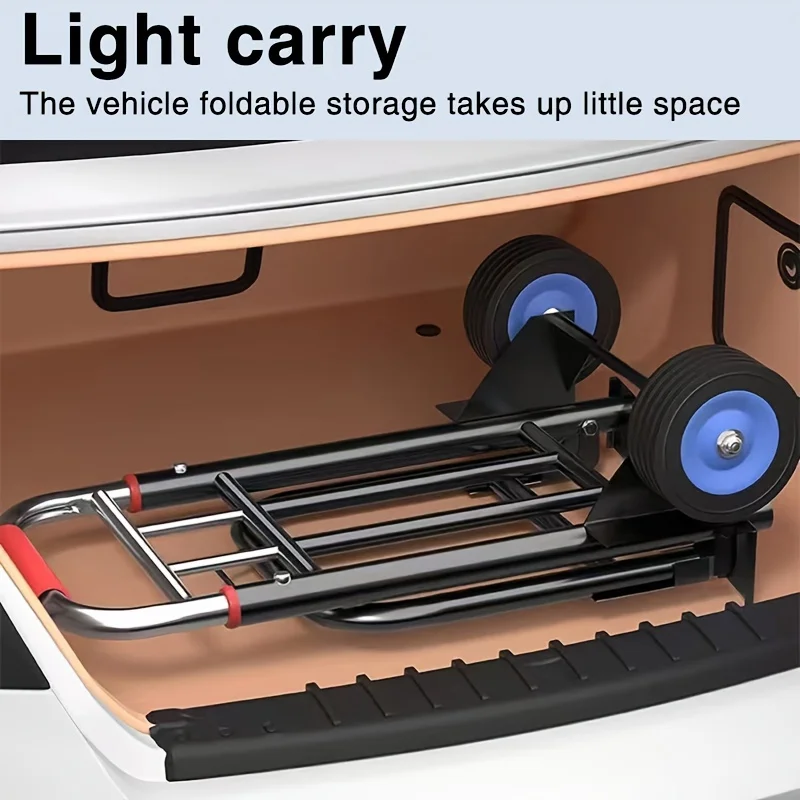 Versatile Medium-Sized Folding Trolley - Extendable, Portable for Shopping, Luggage & Cargo Handling