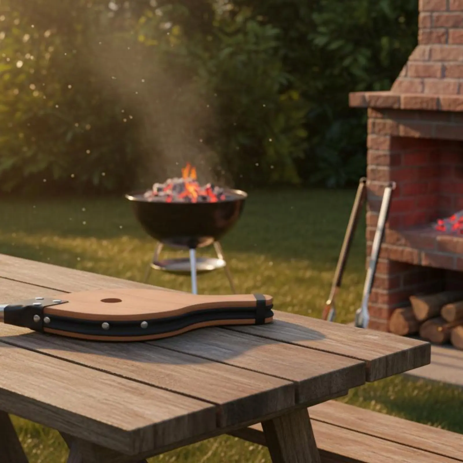 Fuelle de leña de madera fácil de operar, herramienta portátil para acampar, barbacoas y mejorar la llama.