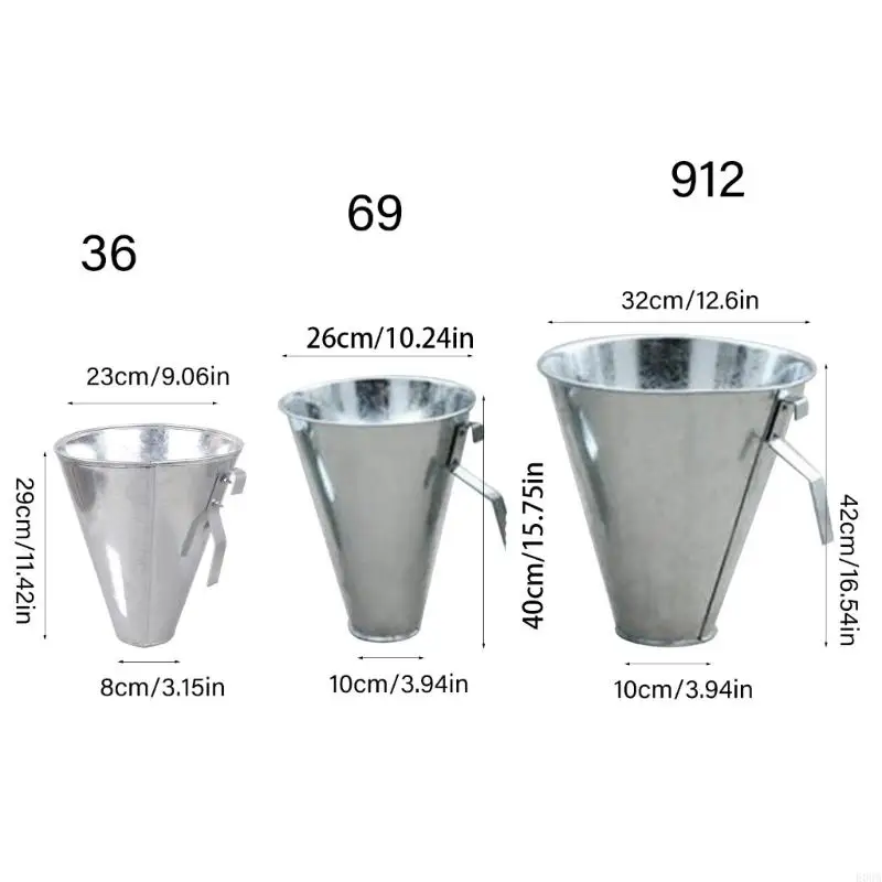 Galvanized Steel Poultry Killing Cone Flat Back Safe Operations Efficient Chicken Cone for Broilers Roasters Turkeys 