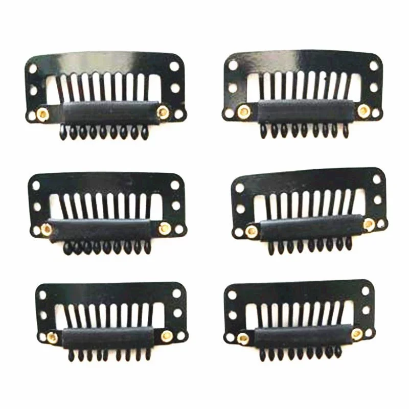 10-100Pieces 32mm Metal Snap Hair Clips for Women Wig Comb Clips for Hair Extensions