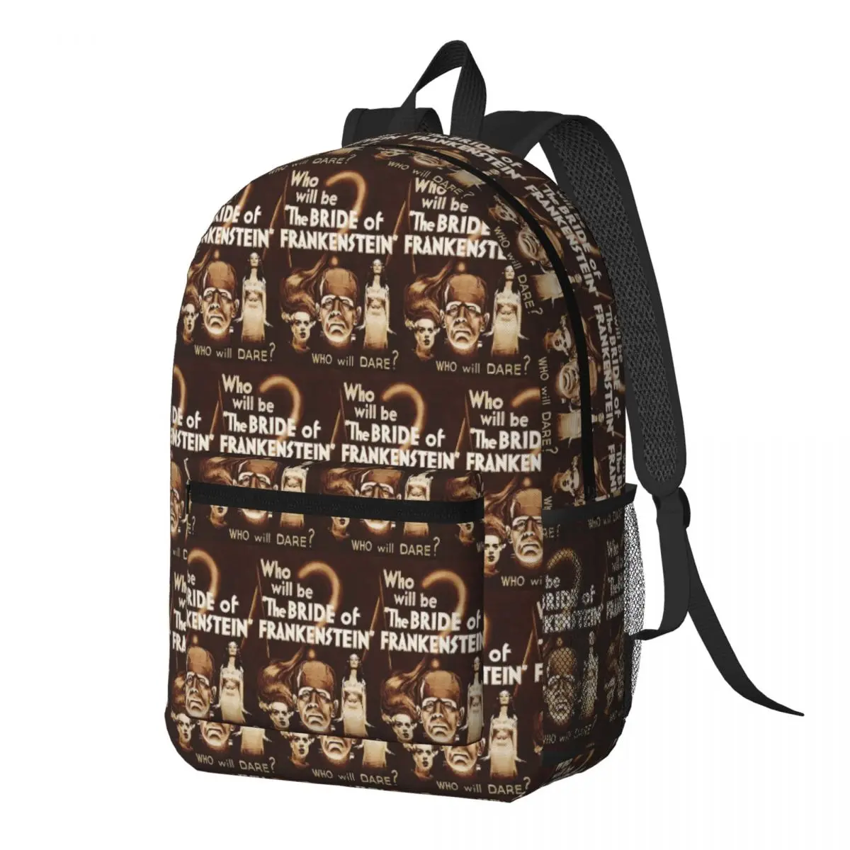 

Bride Of Frankenstein Poster Backpack Daypack Large Capacity Children BookBag School Bag Shoulder Bags for Men Women