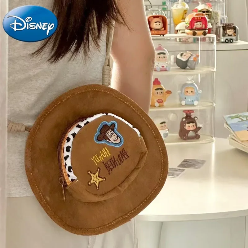 

Disney 2025 Новая история игрушек Вуди ковбойская шляпа сумка через плечо мультфильм забавная модная универсальная модная сумка для мобильного телефона