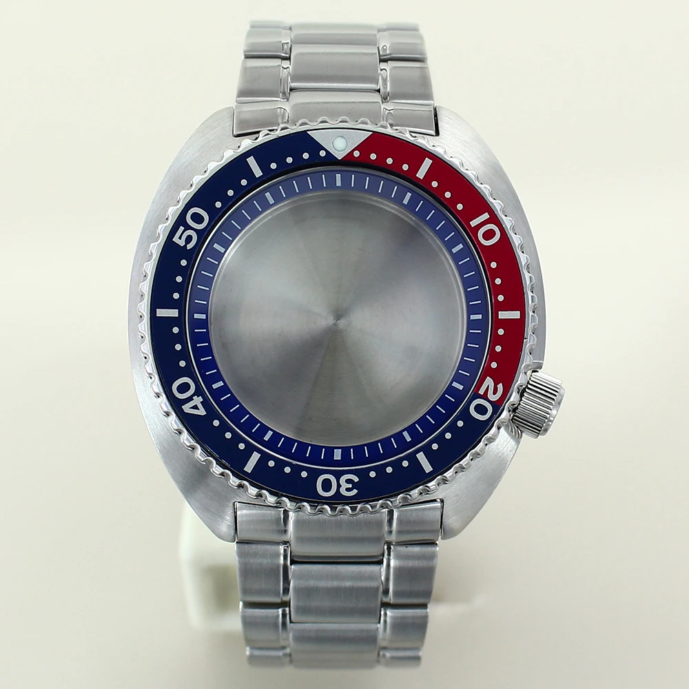 

45mm 20ATM Diver Watch Case Strap Stainless Steel Parts Sapphire Glass For NH35 NH36 NH38 Movement For Mod RP777J1 Big Abalone