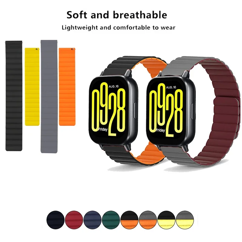 Magnetic Loop Silicone Strap Band For Redmi Watch 5 Active / Redmi Watch 5 Lite 22mm Bracelet