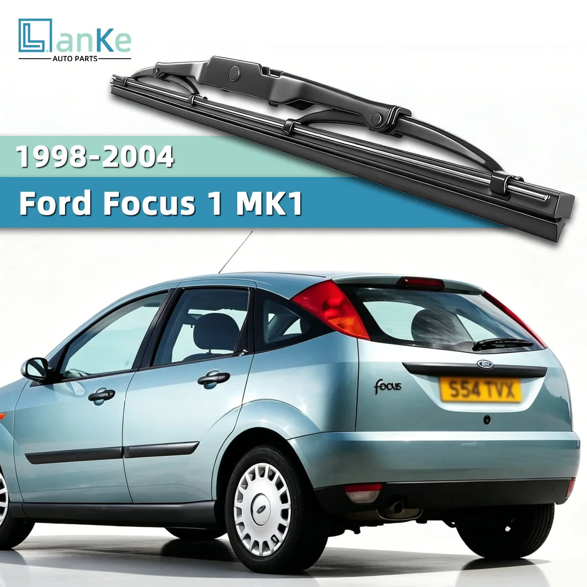 

Rear Window Wiper Blade Fit Focus1MK1 1998-2004 Back Windshield Wiper Replacement Easy Install Season Rubber Vehicle Rear Glass