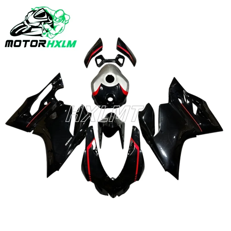 ABS Injection Fairing Kit Fit For Ducati Panigale 899 1199 2012 2013 2014 Molded Bodywork Set Custom Glossy Black Silver