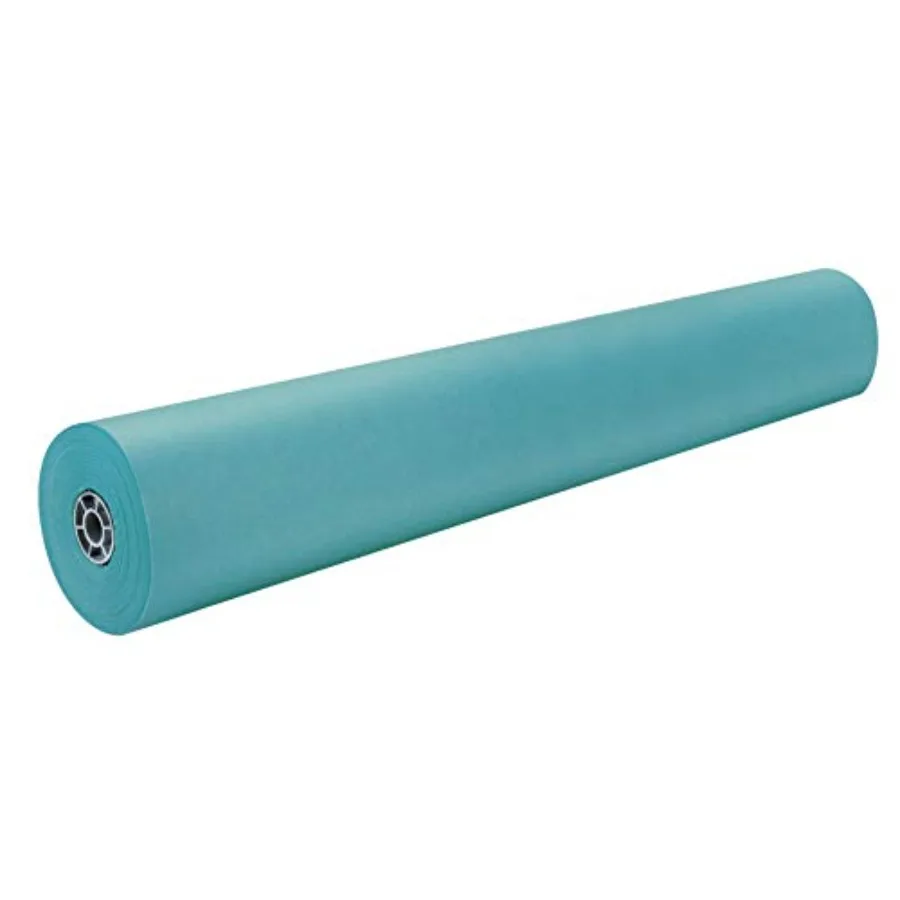 

Pacon Rainbow Duo-Finish Colored Kraft Paper 35 lb Wrapping Weight 36" x 1 000 ft Aqua