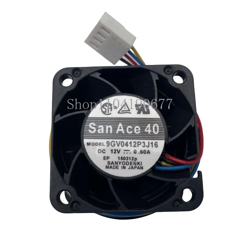 For Sanyo San Ace40 9GV0412P3J16 12V 0.60A 40*40*28mm 4CM Server Cooling Fans