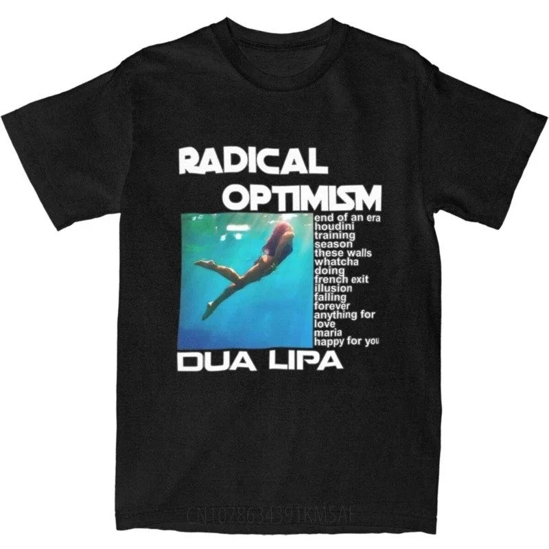 Singer Dua-Lipaed Radical Optimism New Album T-Shirt Summer T-Shirts Cotton Leisure Tshirt For Men Short-Sleeve Tops