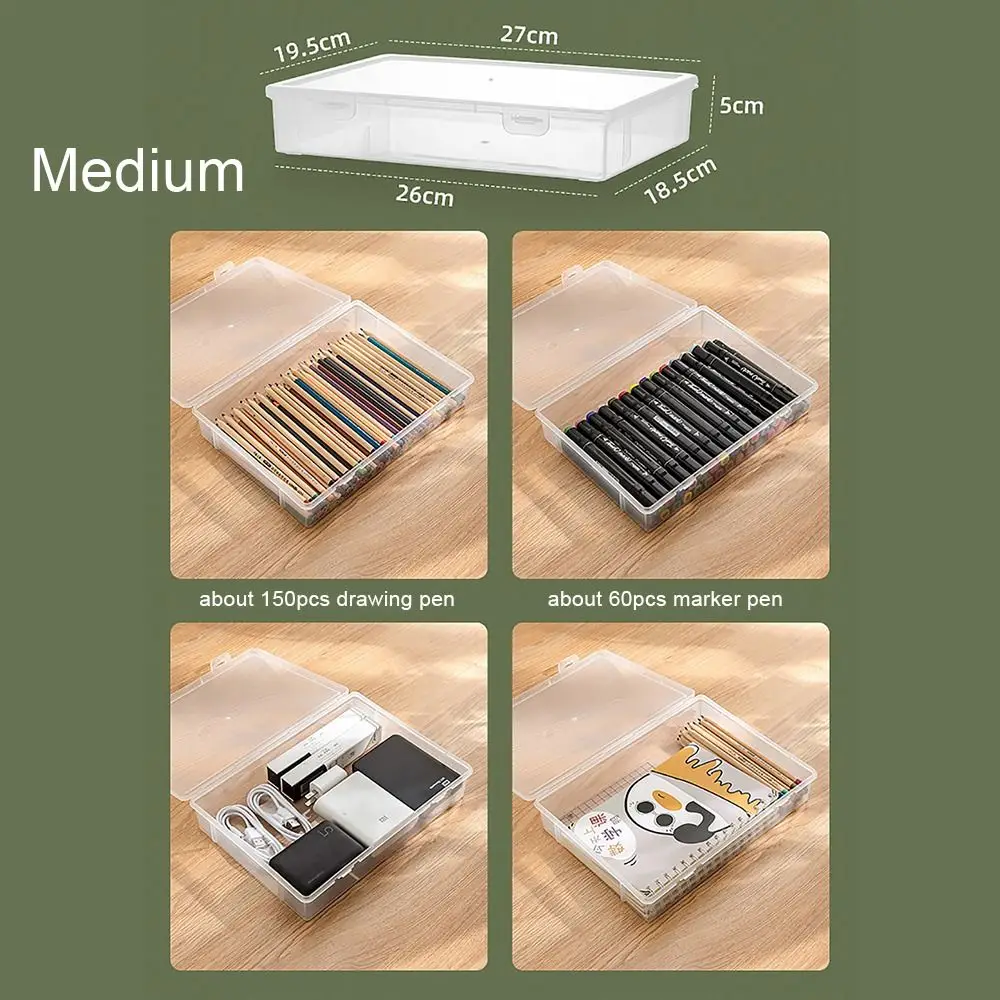 1Pcs School Home Office Supplies Document Storage Container Multifunctional Transparent A4 A5 File Organizer Large Capacity view 3