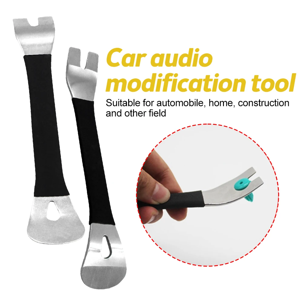 Car Trim Removal Tool Stainless Steel Durable Two-end Trim Removal audio navigation center console interior door panel tool