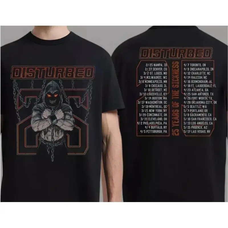 Disturbed 25 Years Of The Sickness Tour T-Shirt