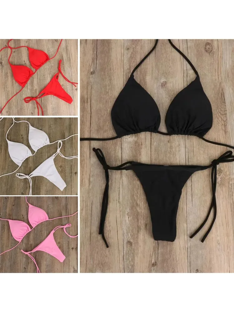 Sommer-Badeanzug für Damen, sexy Bikini-Set, gepolsterter Push-up-BH, Tanga, zweiteilige Badebekleidung, Strandbekleidung, Badeanzug, sexy Badeanzüge für Damen