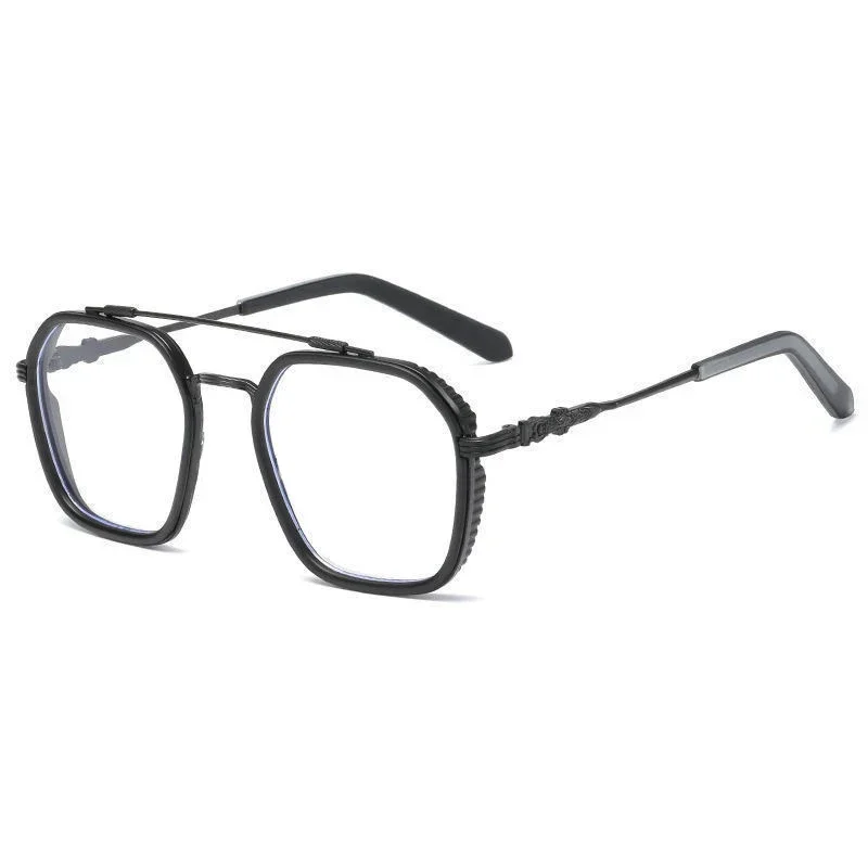 1PCs Blue Light Blocking Fashion Highend Glasses Men Optical Clear Glasses Black Square Frame Eyeglasses