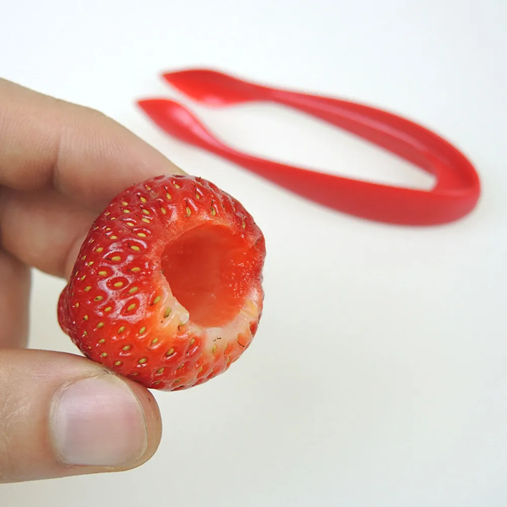 2Pcs Strawberry Stem Separator Sleek Ergonomic Design Quick Stem Removal Tool for Home Kitchen Fruit Prep Time Saver Dishwasher