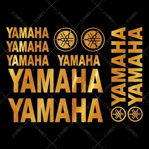 Helles Gold für Yamaha Sticker Logo Decal MT07 MT09 YZF R1 R3 R6 R7 XMAX TMAX NMAX 6 Hauptverkaufskrypton Yamaha Careering - №6