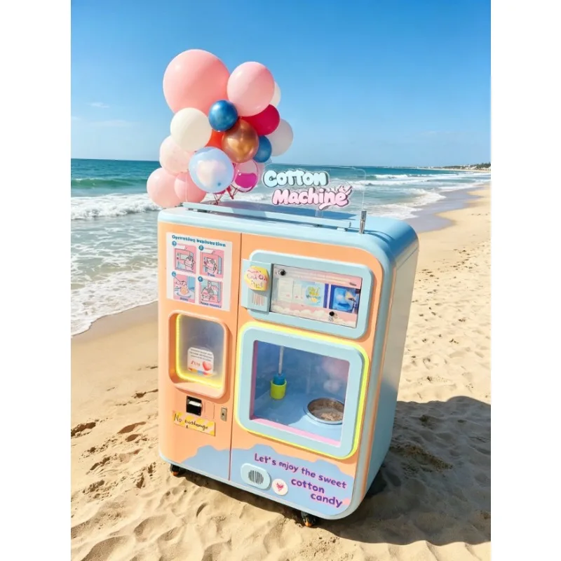 New Fully Automatic Commercial Cotton Candy Vending Machine for Bakery Use High Efficiency Easy Clean Factory Direct Sale