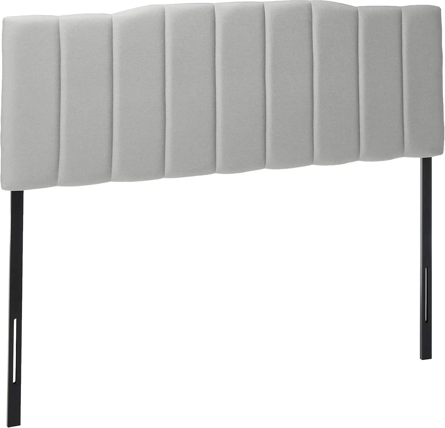 

Upholstered Channel Stitched Headboard in Light Grey, Queen