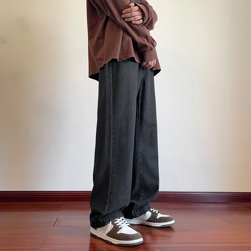 

Мужские джинсы Bla: прямые, расклешенные, в стиле ретро, американские, модные, трендовые, весенне-осенние, свободные, широкие брюки