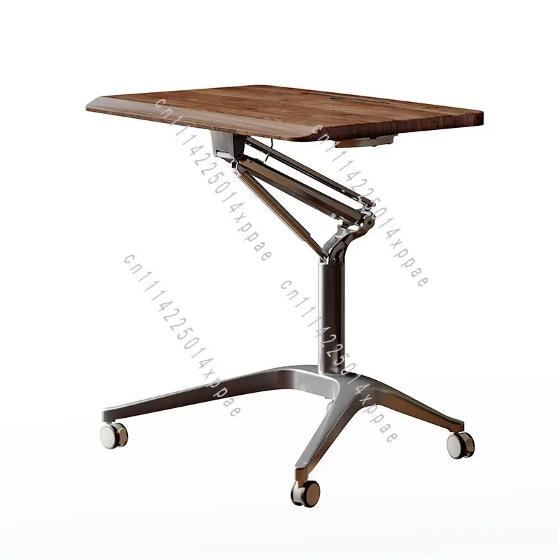 Pneumatic Lifting Computer Desk Standing Workbench Household Writing Desk Small Notebook Mobile Desk