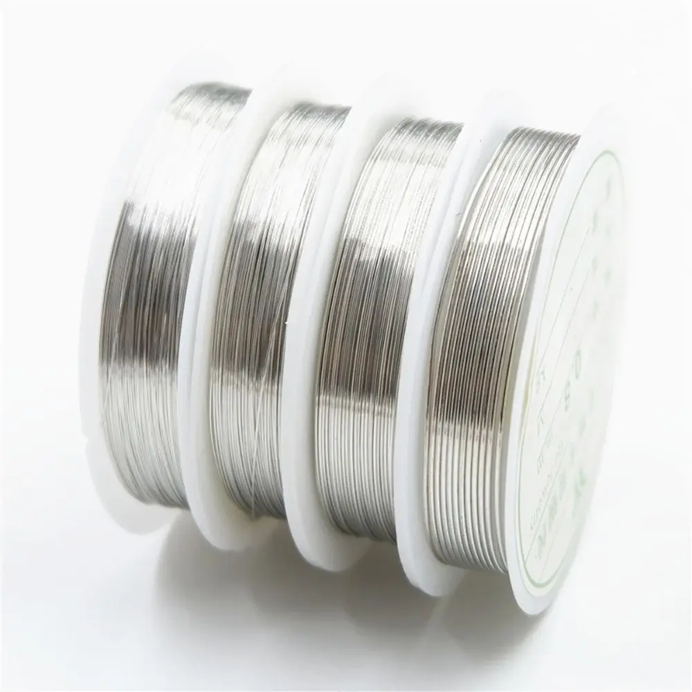 1Roll 0.2/0.4/0.6/0.8/1mm Gold Silver Soft Copper Colorfast Beading Wire Craft Bracelet Necklaces Cord String DIY Accessories