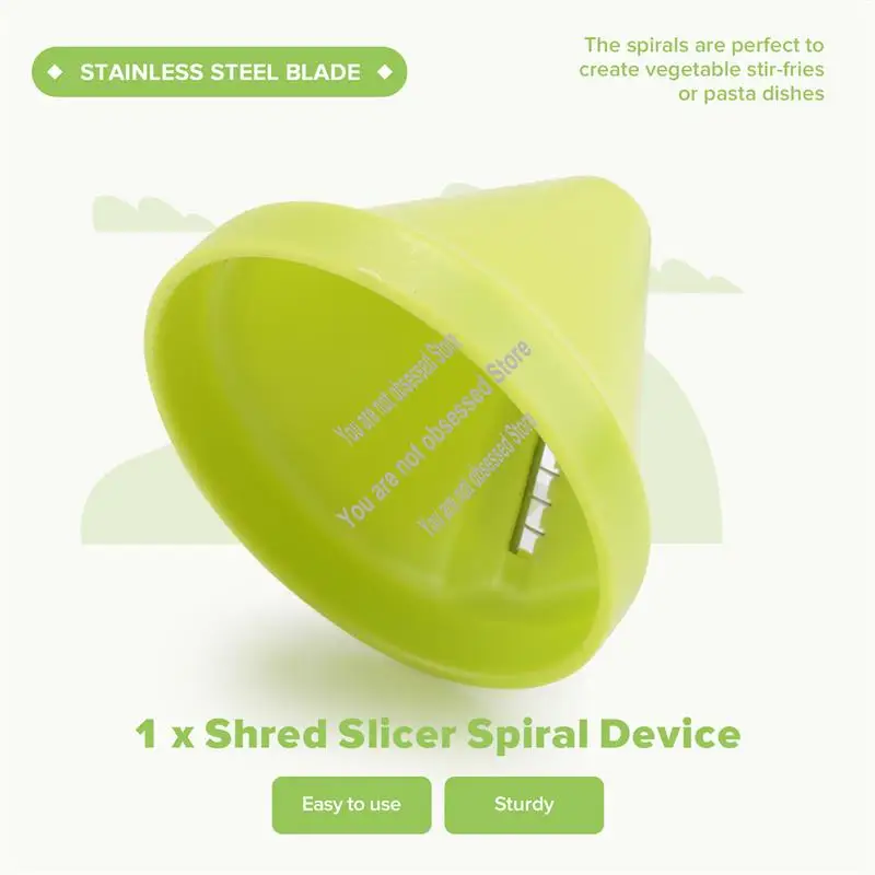 Kitchen Gadget Funnel Vegetable Radish Cutter Shred Spiral Device-A57X