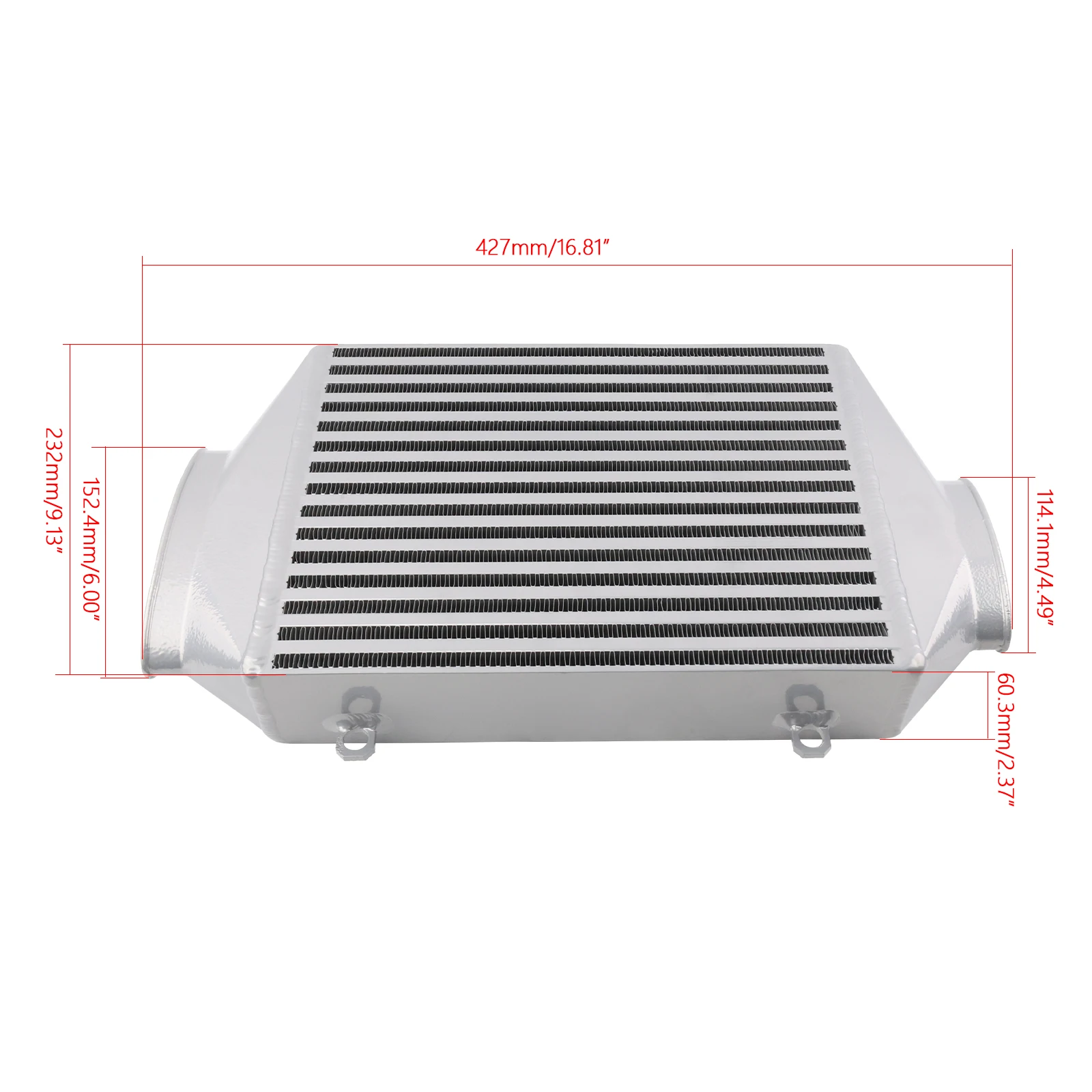 Intercooler Top Mount Cocok untuk Mini Cooper S R53 R52 Supercharger 1.6L Tahun 2002 2003 2004 2005 2006