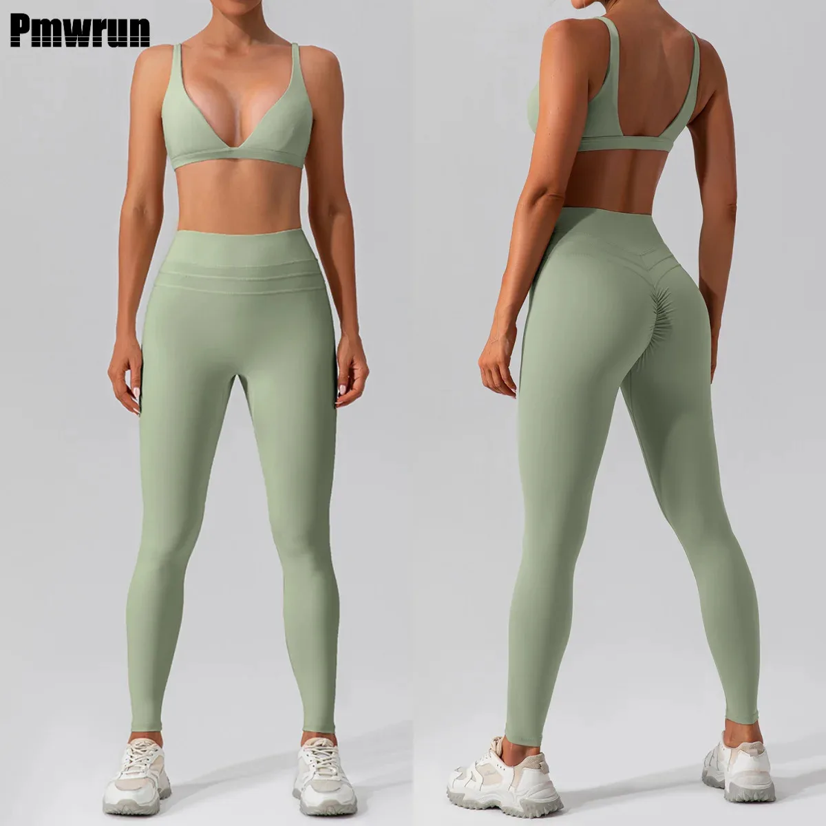 

Yoga Set Gym Set Workout Clothes for Women Seamless Leggings Sports Bra Suit Female Clothing High Waist pants Women Tracksuit