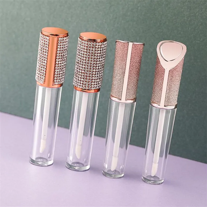 

Add Drill Crystal Empty Lip Gloss Tube Lip Glaze sub-packing Tube Lip Honey Sub-packing Tube 5ml Cosmetic Lip Glaze Bottle