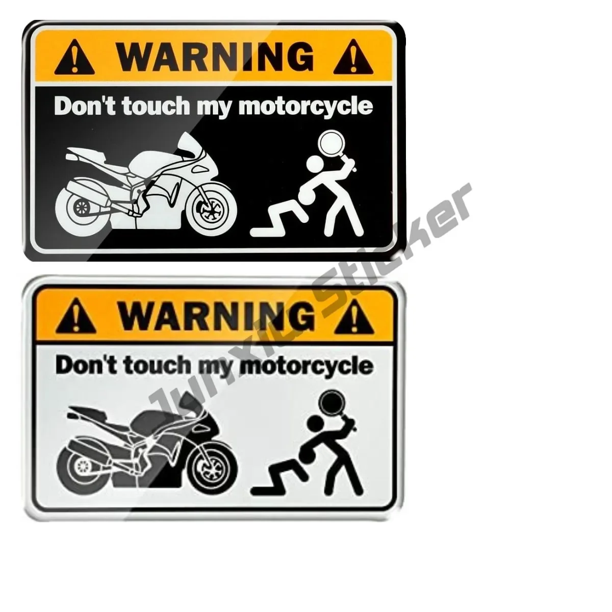 

Retro Moto Car Styling Decals DONT TOUCH MY Motorcycle Warning Reflective Waterproof Fine Occlusion Scratch Stickers